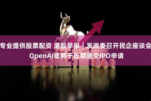 专业提供股票配资 港股早报｜发改委召开民企座谈会 OpenAI或将于近期递交IPO申请